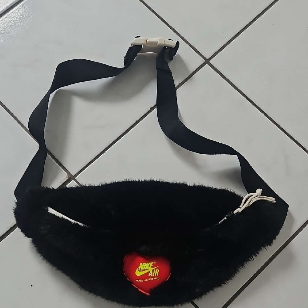 Nike Black Plush Fanny Pack